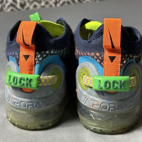 Nike Shoes Men 7Air VaporMax 2020 Flyknit Deep Royal Blue Multi CJ6740-400 - Picture 5 of 10